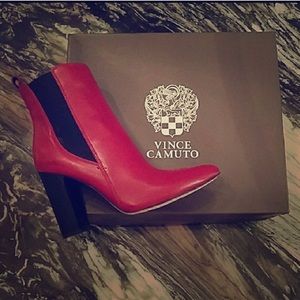 Vince Camuto Red Leather Boots